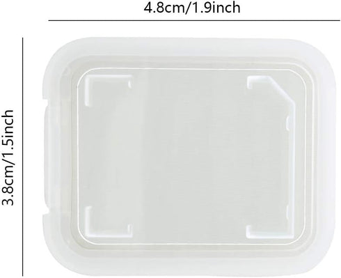 Plastic Memory Card Storage Case Compatible with SD MMC/SDHC PRO Duo White (20 PCS)...