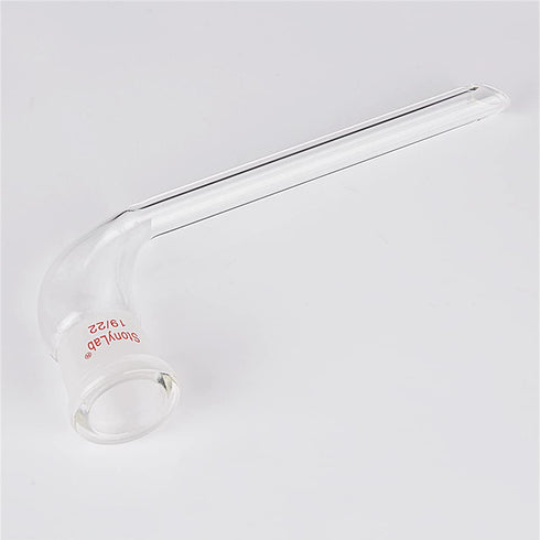 Stonylab Glass 105 Degree Angle Distillation Adapter, Borosilicate Glass Distillation Bent Adapter with 19/22 Outer Joint and 100 mm Tapered Drip ...