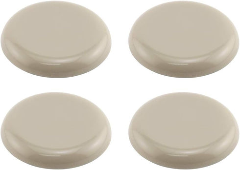 Prime-Line MP75141 1-11/16 In. Round Adhesive Tan Hard Plastic Slider (4 Pack)...