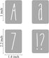 1 Inch Alphabet Letter Stencils for Painting - 70 Pack Letter and Number Stencil Templates with Signs for Painting on Wood, Reusable Skinny Letter...