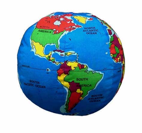 Rattle BabyHugg-A-Planet® - Soft Plush Rattle Globe for Learning, for Babies Kids Toddlers, Soft Educational EarthToy...