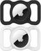 Two Pack - Black & White - Protective Airtag Case for Dog Collar, Pet/Dog Collar Holder Case Compatible with Apple AirTag, Waterproof Airtag Loop ...