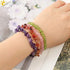 5 Pcs Natural Gemstone Chakra Crystal Healing Chip Stretch Bracelets,Gemstone Polished Irregular Crystals Stone Reiki Yoga Chipped Gravel Bead Jew...