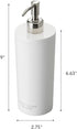 Yamazaki 2932 Tower Body Soap Dispenser Contemporary Bottle Pump for Shower, Round, White...