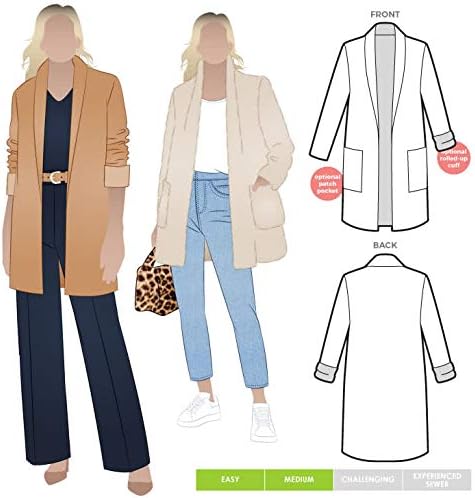 Style Arc Sewing Pattern - Loren Jacket (Sizes 04-16)...