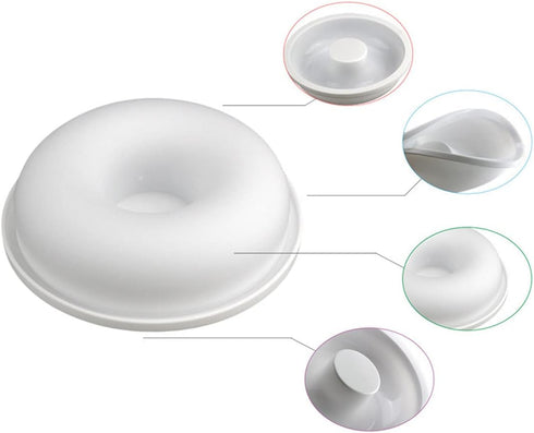 7 Inch Silicone Baking Molds,Fluted Tube Cake Pans,Round Shape Non Stick Molds,Silicone Oven Safe Chocolate Mousse Dessert Baking Pan for jello, D...