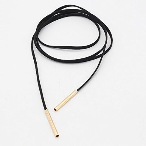 Kercisbeauty Summer Boho Black Velvet Long Rope Choker Necklace with Silver Gold Pendant for Women Girls Party...