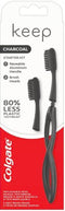 Colgate Keep Replaceable Head Toothbrush, Whitening Starter Kit Charcoal...