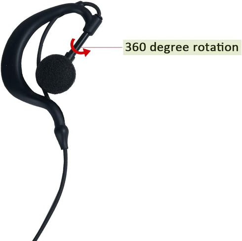 Mr350r Headset for Motorola,G Shape Earpiece with Mic PTT for Talkabout MH230R T200 T260 T600 T200TP T260TP T460 MT350R Walkie Talkie Two Way Radi...
