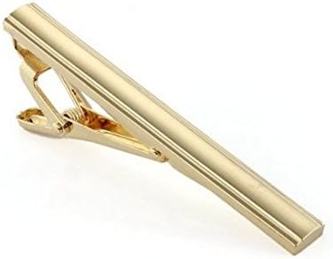 Metal Tone Simple Necktie Tie Bar Clasp Clip Practical Decor (Gold)...
