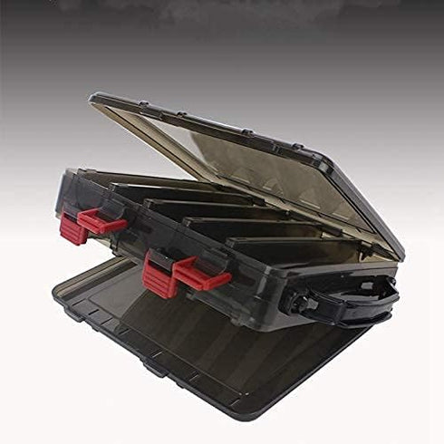 OriGlam Fishing Lure Tackle Box, Fishing Tackle Storage Trays, Double Sided 10 Compartments Waterproof, Organizer Case Boxes Containers, for Vest ...