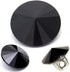 6-pcs 12mm Austria Crystal 1122 Rivoli Button with Shank, SW-1122BT (Jet)...