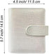 A7 Crocodile Budget Binder Cover - Mini Binder Wallet for Cash Saving, 6-Ring Planner Cover with Hidden Snap Buckle, Beige...
