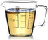 Rocaware 1 Cup Borosilicate Glass Measuring Cup with 50ML Intervals Scale New Kitchen Accessories Easy Measure Liquid Powder Milk Cups...