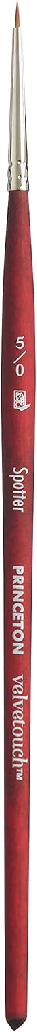 Princeton Velvetouch Paintbrush, Size 5/0 inch, Scarlet...
