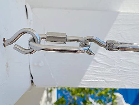 20 Pack M5 3/16 Inch Quick Link, 648 Lbs Stainless Steel Threaded Chain Connector Heavy Duty D Shape Locking Repair Link for Backpack DIY Accessor...