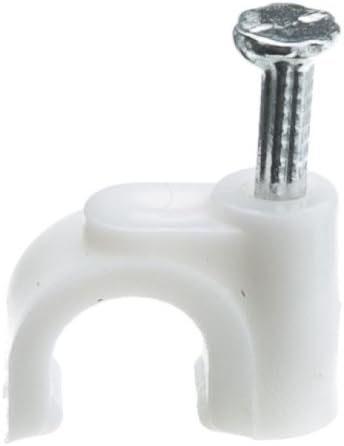 CableWholesale RG6 Cable-Clip, White, 100 Pieces per Bag (200-961)...