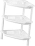 STOBAZA 3 Shelf Layer Stand Home Plastic Shelves Corner Storage Kitchenwhite Basket Organizer Small Household Desk Bathroom for Rack...
