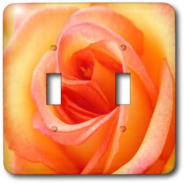 3dRose lsp_1225_2 Peach Rose Double Toggle Switch...