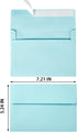 50 Pack 5 x 7 Envelopes Colored Self Seal for Wedding, Party Invitations, Greeting Cards, Announcements, Photos, 5.24 x 7.21 Inches (Light Blue)...