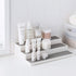 Cq acrylic 2 Pack Spice Rack Organizer for Pantry,14.5 Inch Tiered Seasoning Can Shelf Organizer For Cabinet,White...