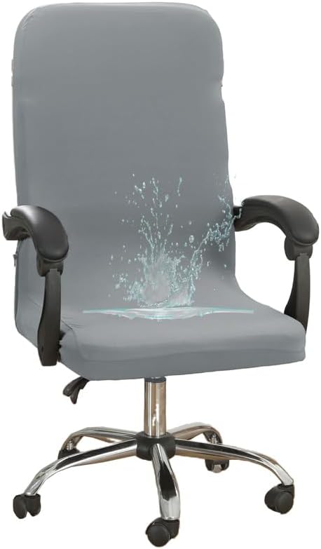 Office Chair Covers, Water Resistant Stretch Computer Chair Slipcover with Durable Zipper Universal Fit Boss Modern Simplism Style High Back Chair...