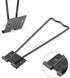 Jersvimc 4Pcs Black Frame Easel Back Stand, Iron Picture Holder Stand Metal Photo Easel Stand Cardboard Easel Backs with Screwdriver and Screws fo...
