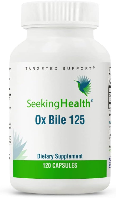 Seeking Health Ox Bile 125 - Digestive Enzyme & Gallbladder Support Supplement - Vegetarian Capsule with Digestive Enzymes - 120 Capsules...