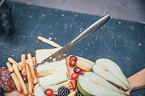 BOSKA Stainless Steel Cheese Knife - Copenhagen Nr.2 For All Types of Cheese - Multi-Functional Cheese Slicer - Handheld Slicer - Silver Non-Stick...