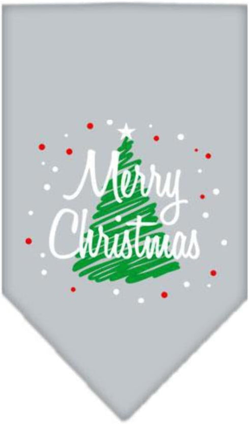 Mirage Pet Products Scribble Merry Christmas Screen Print Bandana for Pets, Small, Yellow...