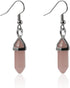 Healing Crystal Hexagonal Points Drop Dangle Earrings Set Quartz Natural Stone for Women Chakra Natural Quartz Stones Amethyst Gemstone Hook Spiri...