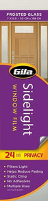 Gila Privacy Décor Frosted Glass Sidelights Entryway Residential Window Film DIY Static Cling No Glue No Adhesive 1ft x 6.5ft (12in x 78in) (6.5 s...