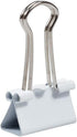JAM PAPER Colorful Binder Clips - Small - 3/4 Inch (19 mm) - White Binderclips - 25/Pack...