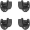 Black Edition Stainless Steel Wardrobe Closet Rod Bracket, U-Shaped Open Type Socket Bracket, Shower Curtain Rod Pole End Supports Sockets Flange ...