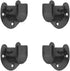 Black Edition Stainless Steel Wardrobe Closet Rod Bracket, U-Shaped Open Type Socket Bracket, Shower Curtain Rod Pole End Supports Sockets Flange ...