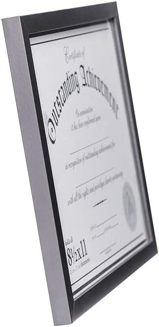 Malden International Designs Wooden Document Frame, 8.5x11, Black...