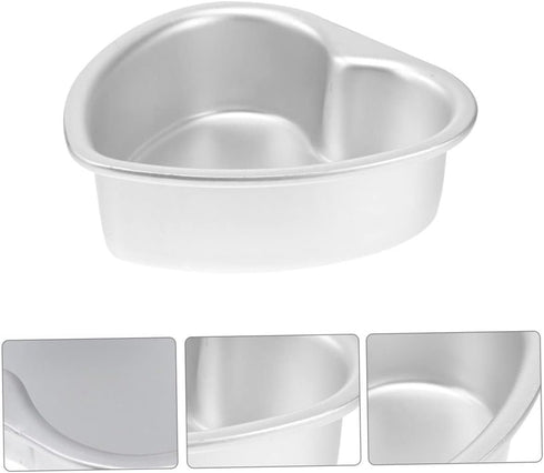 2pcs Heart Cake Mold Heart Shaped Baking Molds Mousse Cake Shaper Casserole Dish Roasting Dish Sandwich Loaf Tin Cake Rings for Bagel Cake Stencil...