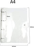 NatSumeBasics A4 Binder 4 Ring Budget Binder Clear PVC Planner Cover Notebook Shell for Organizer Accessories (A4 Binder)...