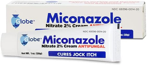 Globe Miconazole Nitrate 2% Antifungal Cream 1 oz, Cures Most Athletes Foot, Jock Itch, Ringworm and More. Compare to the Leading Name Brand...