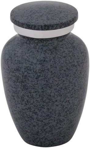 Graystone Keepsake Cremation Urn for Ashes, Aluminum, Gray Urn, Keepsake Sized Cremation Urn, 3 Inches High...
