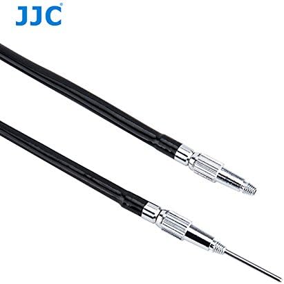 JJC 40cm Red Mechanical Cable Shutter Threaded Release, Bulb-Lock Design for Long Exposure, fits Fuji XT1 XT2 XT3 XT4 X100T Leica M6 M7 M8 Sony RX...