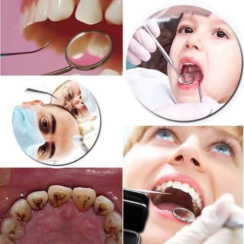 Dental Tools, 3 Pcs Dental Hygiene Cleaning Kit, Plaque Remover for Teeth, Stainless Steel Oral Care Cleaning Tools Set with Mouth Mirror, Tartar ...