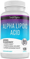 Alpha Lipoic Acid Supplement, Antioxidant and Energy Support, Non-GMO Pills for Overall Wellness, No Gluten and Soy, 600mg per Serving, 120 Vegan ...
