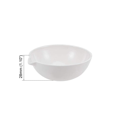 uxcell Evaporating Dish Basin High-Temperature Resist Porcelain 60ml Round Form with Spout 2pcs for Lab Supply Heating Liquid Scientific Teaching ...