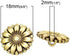 KARMELLING 10PC Metal Sewing Shank Buttons Sunflower Antiqued Gold Alloy Buttons 18mm(6/8") Dia...