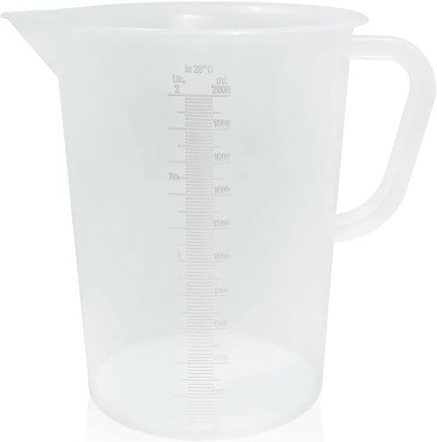 Appletofu Plastic Graduated Measuring and Mixing Pitcher - 2000ml Plastic Graduated Measuring Pitcher - Large Cylinder Graduated Measuring Contain...