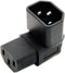 JSER IEC Male C14 to Up Direction Right Angled 90 Degree IEC Female C13 Power Extension Adapter 220V 10A Max...