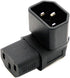 JSER IEC Male C14 to Up Direction Right Angled 90 Degree IEC Female C13 Power Extension Adapter 220V 10A Max...