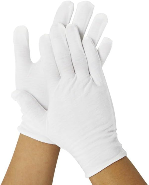 12 Pairs White Cotton Gloves 7.5" Medium Size,CST, film, coins, CD/DVD, Handling Gloves...
