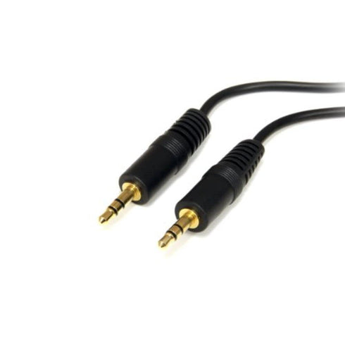 StarTech.com 6 ft. (1.8 m) 3.5mm Audio Cable - 3.5mm Audio Cable - Gold Plated Connectors - Male/Male - Aux Cable (MU6MM) Black...